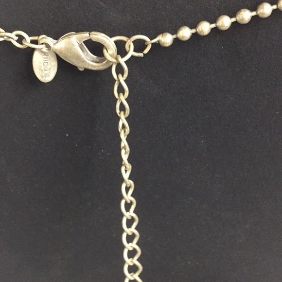 Chico’s necklace brushed silver tone rhinestone - Picture 6 of 9